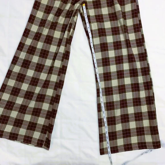 ASOS Plaid Pants Wide Leg Size 6 - Picture 7 of 8